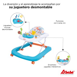 Foto 3 | Foto 3 | Andadera Caminadora D'bebé Jungle 2 en 1 Azul + Blanco
