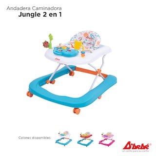 Foto 7 | Foto 7 | Andadera Caminadora D'bebé Jungle 2 en 1 Azul + Blanco