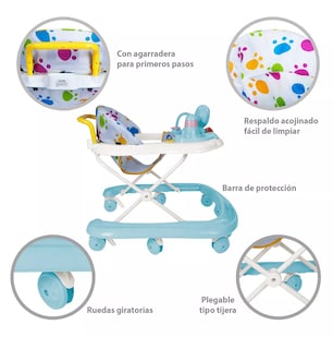 Foto 4 | Foto 4 | Andadera Musical Plegable Para Bebe Juguete Educativo Interactiva Azul