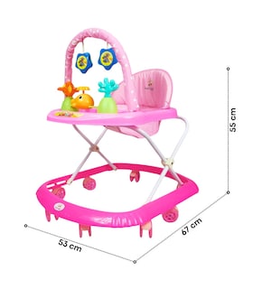 Foto 5 | Foto 5 | Andadera Para Bebe Plegable, Andador 8 Llantas De Gel Ballena - Rosa