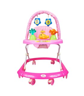 Foto 8 | Foto 8 | Andadera Para Bebe Plegable, Andador 8 Llantas De Gel Ballena - Rosa