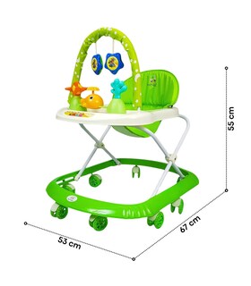 Foto 5 | Foto 5 | Andadera Para Bebe Plegable, Andador 8 Llantas De Gel Ballena - Verde