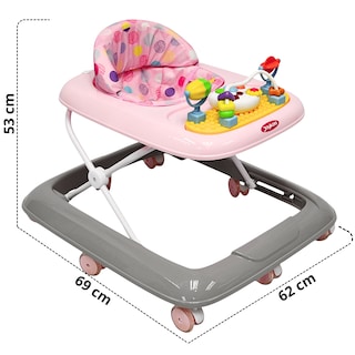 Foto 4 | Foto 4 | Andadera Para Bebé Luz Sonido Juguetes Interactivos Altura Ajustable Plegable Rueda De Goma Apta Desde 6 Meses Hasta 12 Kg -Rosa