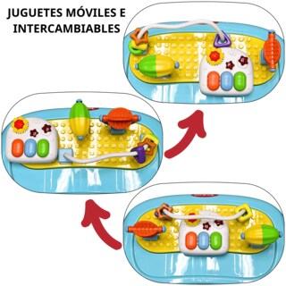 Foto 5 | Foto 5 | Andadera Para Bebé Luz Sonido Juguetes Interactivos Altura Ajustable Plegable Rueda De Goma Apta Desde 6 Meses Hasta 12 Kg -Azul