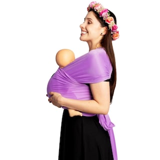 Foto 4 | Foto 6 | Fular Ergonómico Suave Bebé Y Recién Nacido Mãe Baby Portabebé (lila Malva) Hasta 10kg Hecho 100% En México
