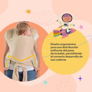 Foto 3 | Foto 3 | Fular Ergonómico Para Bebé Vía Lactea Múltiples Posiciones Y Amarre Transpirable