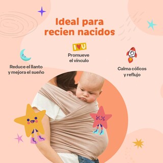 Foto 5 | Foto 5 | Fular Ergonómico Para Bebé Vía Lactea Múltiples Posiciones Y Amarre Transpirable