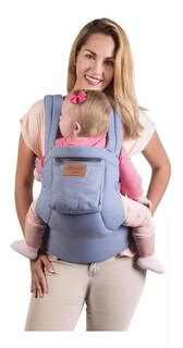 Foto 4 | Foto 4 | Canguro para Bebé EvenFlo Azul Natural Fit Tipo Mezclilla Suave