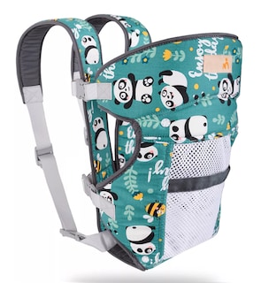 Foto 2 | Foto 2 | Cangurera Para Bebe Mochila Ergonomica Multifuncional Verde Diseño De Pandas