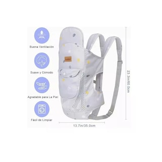 Foto 3 | Foto 3 | Cangurera Portabebes Mochila Ergonomica Multifuncional Eo Safe Imports Esi-18206 Gris