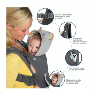 Foto 2 | Foto 2 | Canguros Bebés Mochila Ergonómica Porta Bebe 0-36 Meses Belug Gris