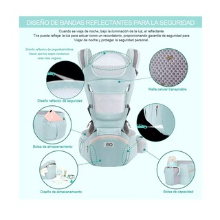 Foto 2 | Foto 2 | Portabebés Eo Safe Imports ESI-11498-1 Azul Ergonómico