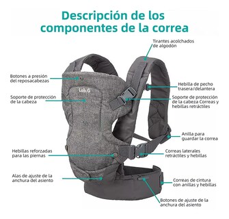 Foto 4 | Foto 4 | Cangurera Lab.g Infantino Color Gris Para Bebé