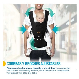 Foto 4 | Foto 4 | Canguro Para Bebé, Cangurera Portabebé Tipo Fular Niños De 0 A 36 Meses Lab.g, Negro Gris