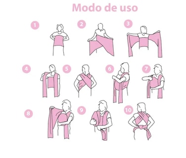 Foto 4 | Foto 4 | Rebozo porta Bebe Elastico Ergonomico