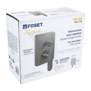 Foto 3 | Foto 3 | Monomando Foset para Regadera con Desviador Satín Línea Riviera