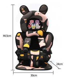 Foto 5 | Foto 5 | ''asiento De Coche Portátil Para Bebés Con Cojín Elevador Rosa Negro ''