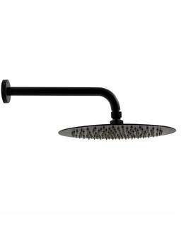 Foto 1 | Foto 1 | Regadera Redonda de 25 cm con Brazo y Chapetón Rubinett de Acero Inoxidable 304 Negro