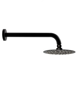 Foto 3 | Foto 3 | Regadera Redonda de 15 cm con Brazo/ Chapetón/ Manerales Rubinett de Acero Inoxidable 304 Negro