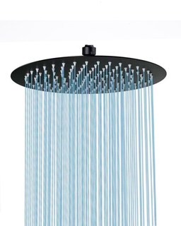 Foto 4 | Foto 4 | Regadera Redonda de 15 cm con Brazo/ Chapetón/ Manerales Rubinett de Acero Inoxidable 304 Negro