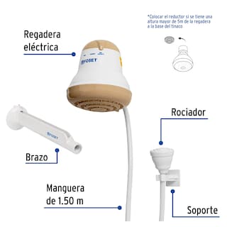 Foto 2 | Foto 2 | Regadera Eléctrica de 4 Temperaturas Foset Regel-4b Blanco