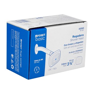 Foto 3 | Foto 3 | Regadera Cuadrada de 3-3/4'' Foset R-401 Plata