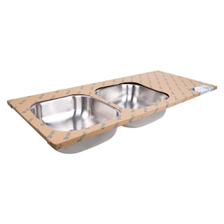 Foto 2 | Foto 2 | Tarja de Empotrar Foset TA-1202TD color Plateado de 120 x 50 X 15 Doble Tina Derecha