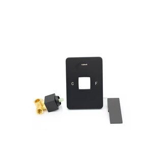 Foto 2 | Foto 2 | Monomando para Regadera Cuadrado color Negro Mate Laton Rubinett