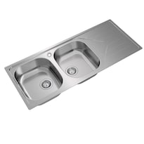 Tarja Doble Empotrar Acero Inoxidable Teka Universe 80 T-xp 2b 1d Dos Tinas 34 Cm Gris