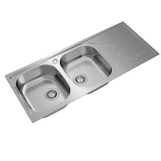 Foto 1 | Foto 1 | Tarja Doble Empotrar Acero Inoxidable Teka Universe 80 T-xp 2b 1d Dos Tinas 34 Cm Gris