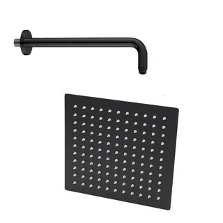 Foto 1 | Foto 1 | Regadera Cuadrada Rubinett de 25cm con Brazo Redondo Negro