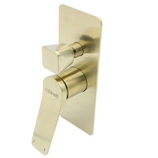 Foto 3 | Foto 3 | Regadera Cuadrada Rubinett de 25 cm con Brazo y Monomando Desviador Moderna color Dorado