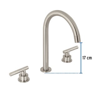 Foto 3 | Foto 3 | Mezcladora para Lavabo, Taladros Separados, Palanca, Satín