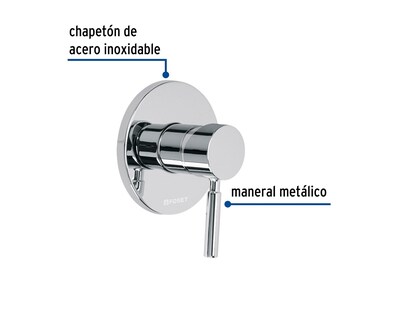 Foto 2 | Foto 2 | Monomando para Regadera Foset Cromo