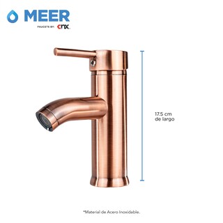Foto 6 | Foto 6 | Mezcladora Monomando para Lavabo CNX MZM4111 + CANPOP-004 color Cobre Incluye Contra Canasta Pop Up