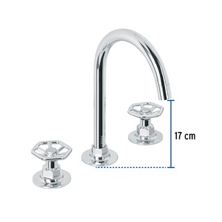 Foto 3 | Foto 3 | Mezcladora para Lavabo Truper Foset con Taladros Separados color Gris