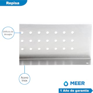 Foto 6 | Foto 6 | Meer Faucets By Cnx - Set De Regadera Con Tubo, Mezcladora Para Regadera Y Organizador Para Baño De Acero Inoxidable, Juego De R