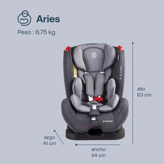 Foto 8 | Foto 8 | Autoasiento Bebesit Aries Gris Silla para Carro
