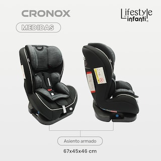 Foto 6 | Foto 6 | Lifestyle By Infanti Autoasiento Cronox Grupo 0+ 1,2 y 3 Reclinable Gris
