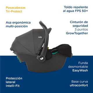Foto 6 | Foto 6 | Autoasiento Joie Isnug 2 Coal Práctico Portátil para Bebé
