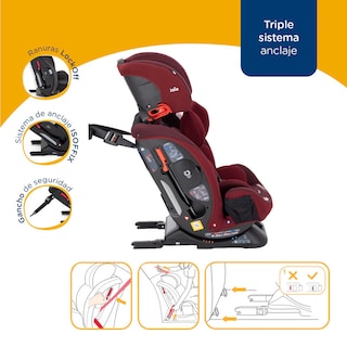 Foto 6 | Foto 6 | Autoasiento Bebe Joie Every Stage Fx Silla Portabebe Carro Rojo