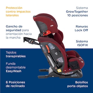 Foto 7 | Foto 7 | Autoasiento Bebe Joie Every Stage Fx Silla Portabebe Carro Rojo