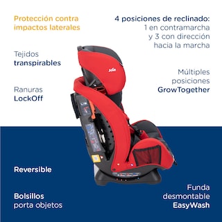 Foto 7 | Foto 7 | Autoasiento Bebe Joie Stages Silla Expandible Carro 3 En 1 Rojo