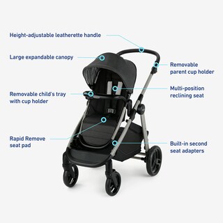 Foto 7 | Foto 7 | Silla De Paseo Graco Modes Nest2grow Convertible Individual O Doble - Venta Internacional.