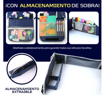 Foto 6 | Foto 6 | Mesa Multifuncional Para Coche Con Bandeja De Viaje Niños Color Azul
