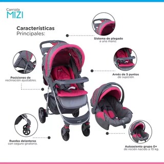 Foto 4 | Foto 4 | Carriola Sistema de Viaje Infanti Mizi color Rosa