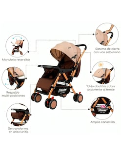 Foto 2 | Foto 2 | Carriola D Bebé Plegable con Charola color Beige