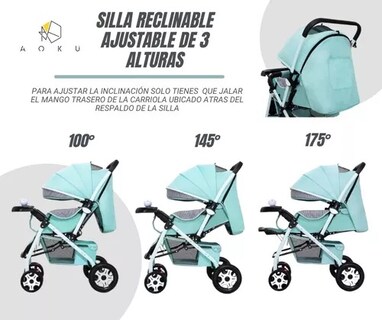 Foto 2 | Foto 2 | Carriola Plegable Aoku Baby Ultra Premium color Verde