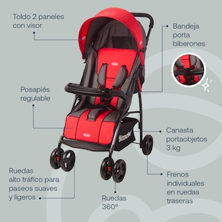 Foto 4 | Foto 4 | Carriola Portabebe Bebesit Summer Carriola Baston Plegable