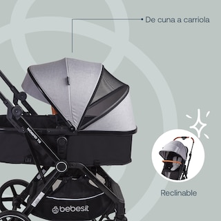 Foto 5 | Foto 5 | Carriola Portabebe Bebesit Nomad Carriola Baston Plegable